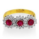 18Ct. Yellow Gold Ruby and Diamond Ring