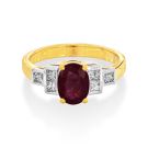 18Ct. Yellow Gold Ruby And Diamond Ring