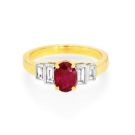 18Ct. Yellow Gold Ruby And Diamond Ring