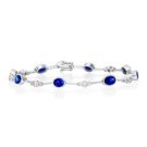 18Ct. White Gold Sapphire And Diamond Bracelet