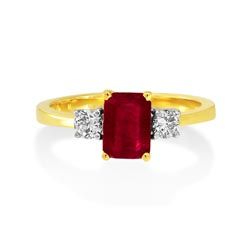 18Ct. Yellow Gold Ruby and Diamond Ring