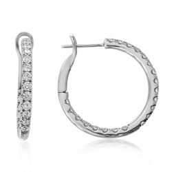 18Ct. White Gold Diamond Earrings