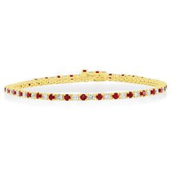 18ct. Yellow Gold Ruby And Diamond Bracelet