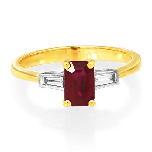 18Ct. Yellow Gold Ruby and Diamond Ring<