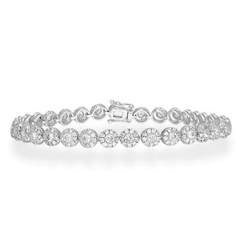 18Ct. White Gold Diamond Bracelet<