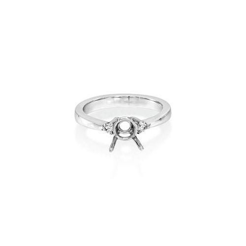 18Ct. White Gold Semi Set Ring For 5.2mm Round<