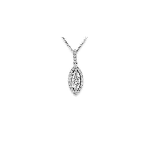 18Ct. White Gold Diamond Pendant<