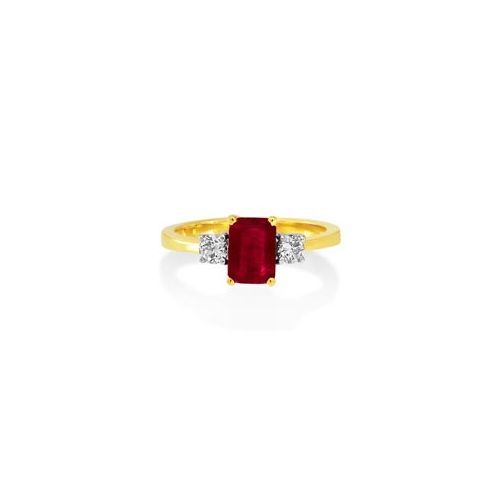 18Ct. Yellow Gold Ruby and Diamond Ring<