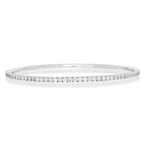 18Ct. White Gold Diamond Bangle<