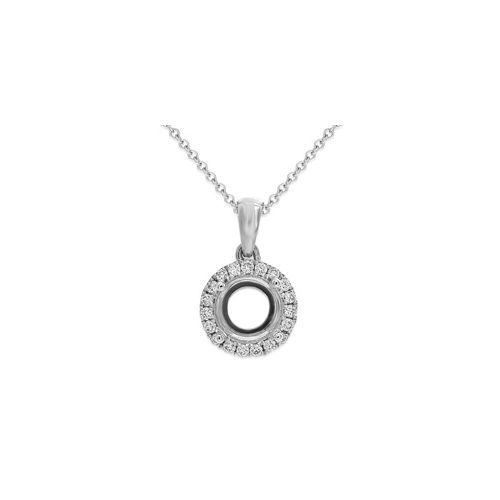 18Ct. Yellow Gold Semi Set Pendant for 6.50 mm Round<