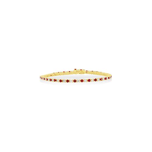 18ct. Yellow Gold Ruby And Diamond Bracelet<